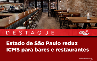 Estado de São Paulo reduz ICMS para bares e restaurantes